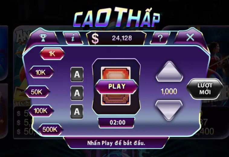 Minigame Cao Thấp tại 789Club Trải Nghiệm Dự Đoán Và Săn Thưởng Tài Lộc