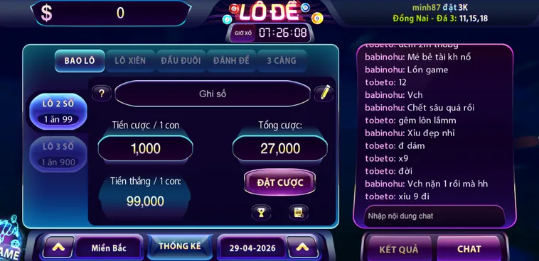 Lô Đề Tại 789Club Đấu Trường Con Số May Mắn Nhận Thưởng Cực Cao Năm 2026