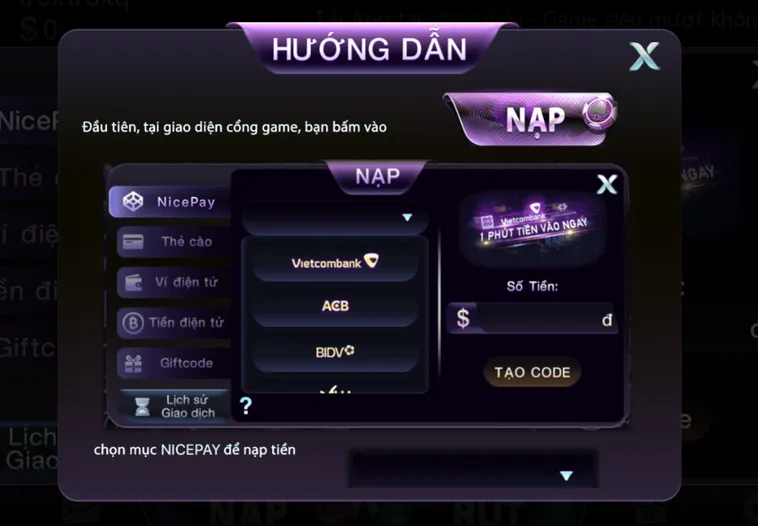 Hệ thống nạp rút đa kênh siêu nhanh siêu an toàn và tiện lợi tại 789Club.