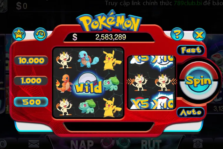 Minigame Pokemon tại 789Club Trải Nghiệm Huấn Luyện Viên Và Săn Thưởng