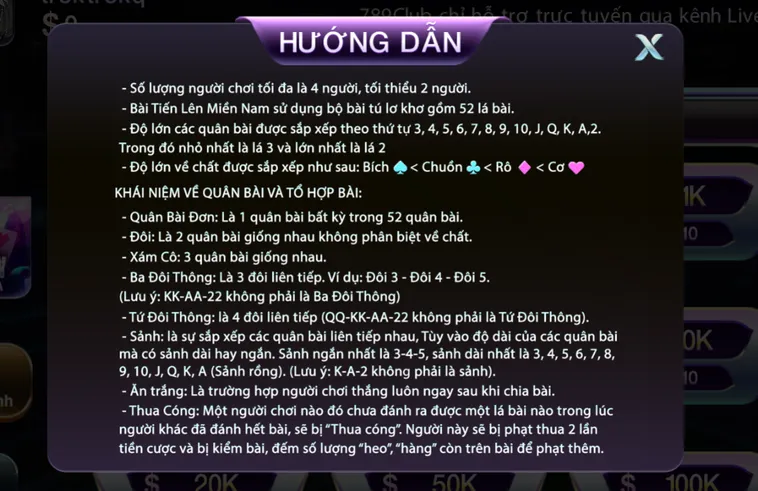 Kinh Nghiệm Chơi Tiến Lên Miền Nam Tại 789Club Luôn Thắng Từ Các Cao Thủ
