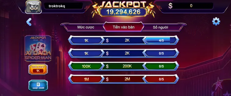 Xì Dách Spidermen tại 789Club Trải Nghiệm Bài Đấu Siêu Anh Hùng Đỉnh Cao